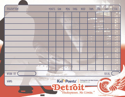 Charts for Kids: Detroit Redwings Theme